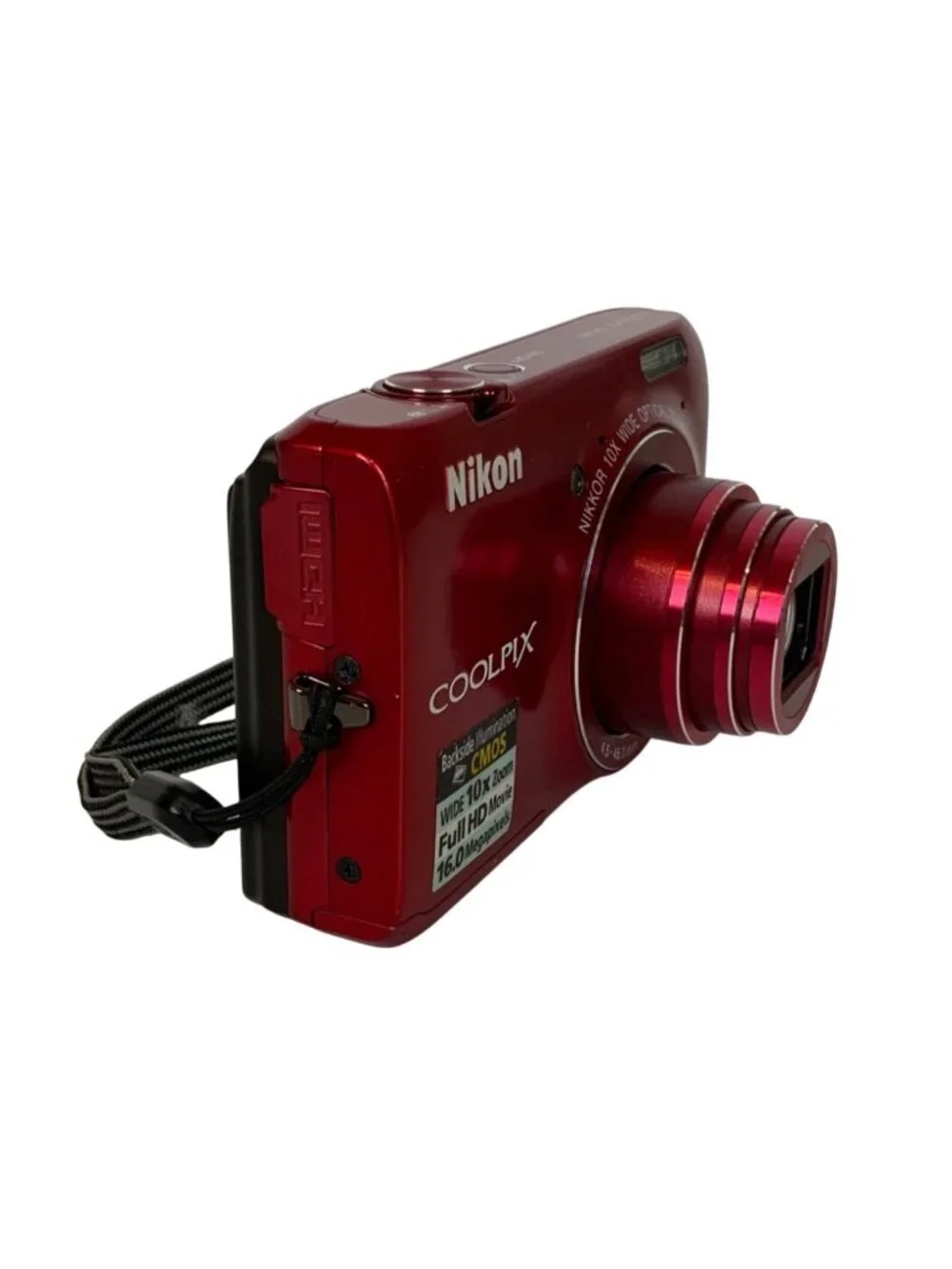 Nikon Coolpix S6300 Digital Camera 16MP Red With 10x Optical Zoom & Accessories